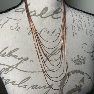 Rose Gold Layered Chain Necklace